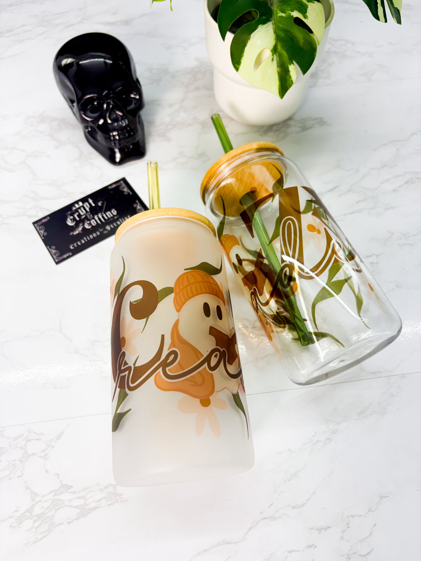Cozy Reader | 16 oz. Hot + Cold Glass Cup