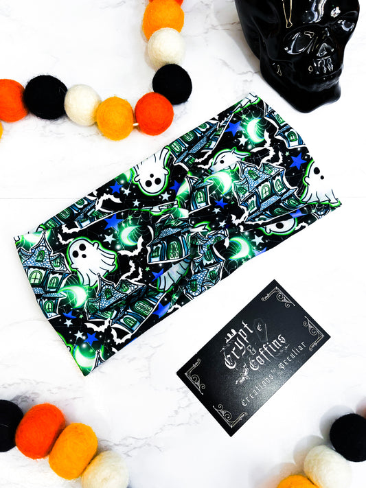 Green Glowing Ghosties | Twisted Headband