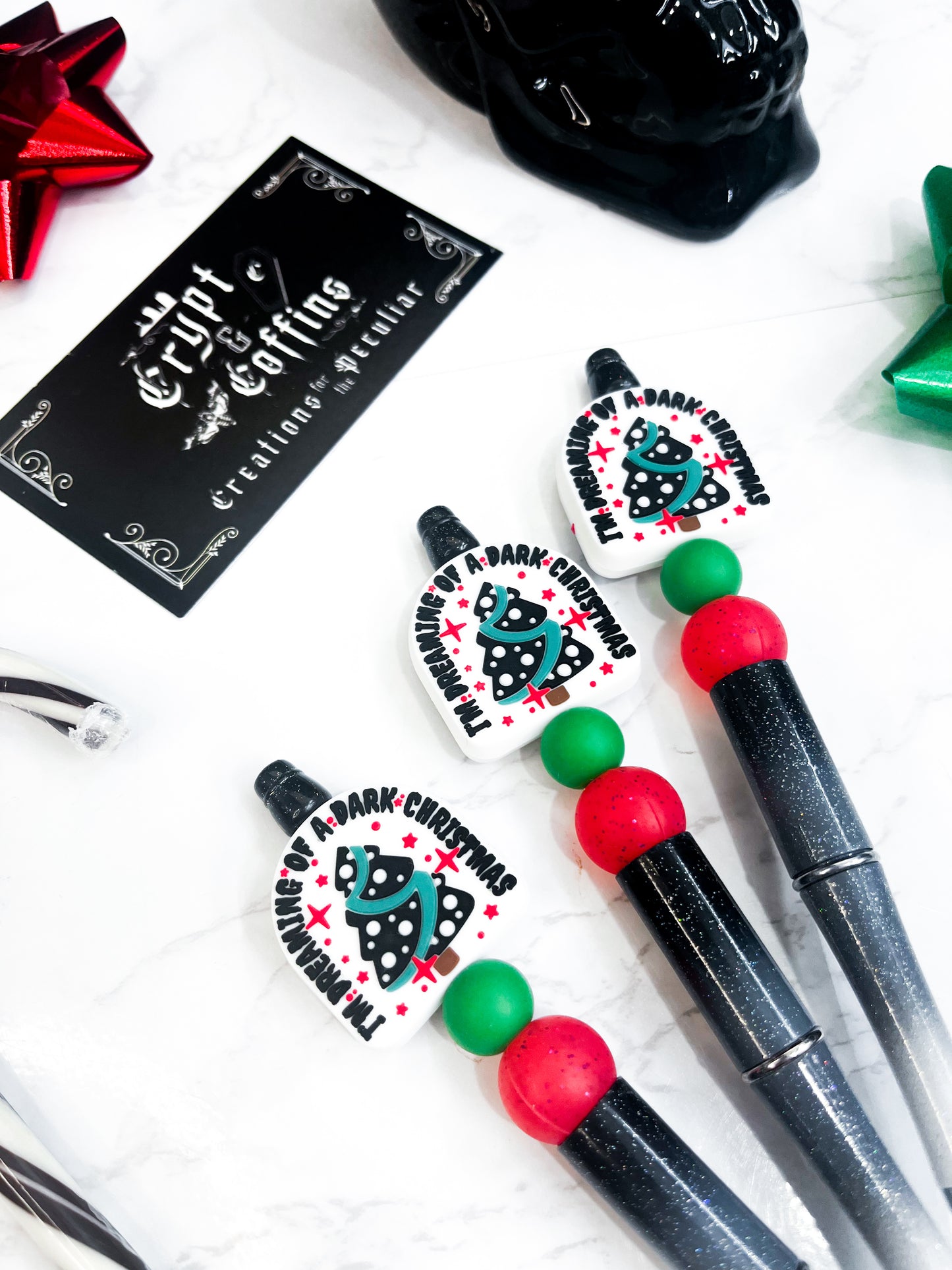 Dreaming of a Dark Christmas | Beaded Pen