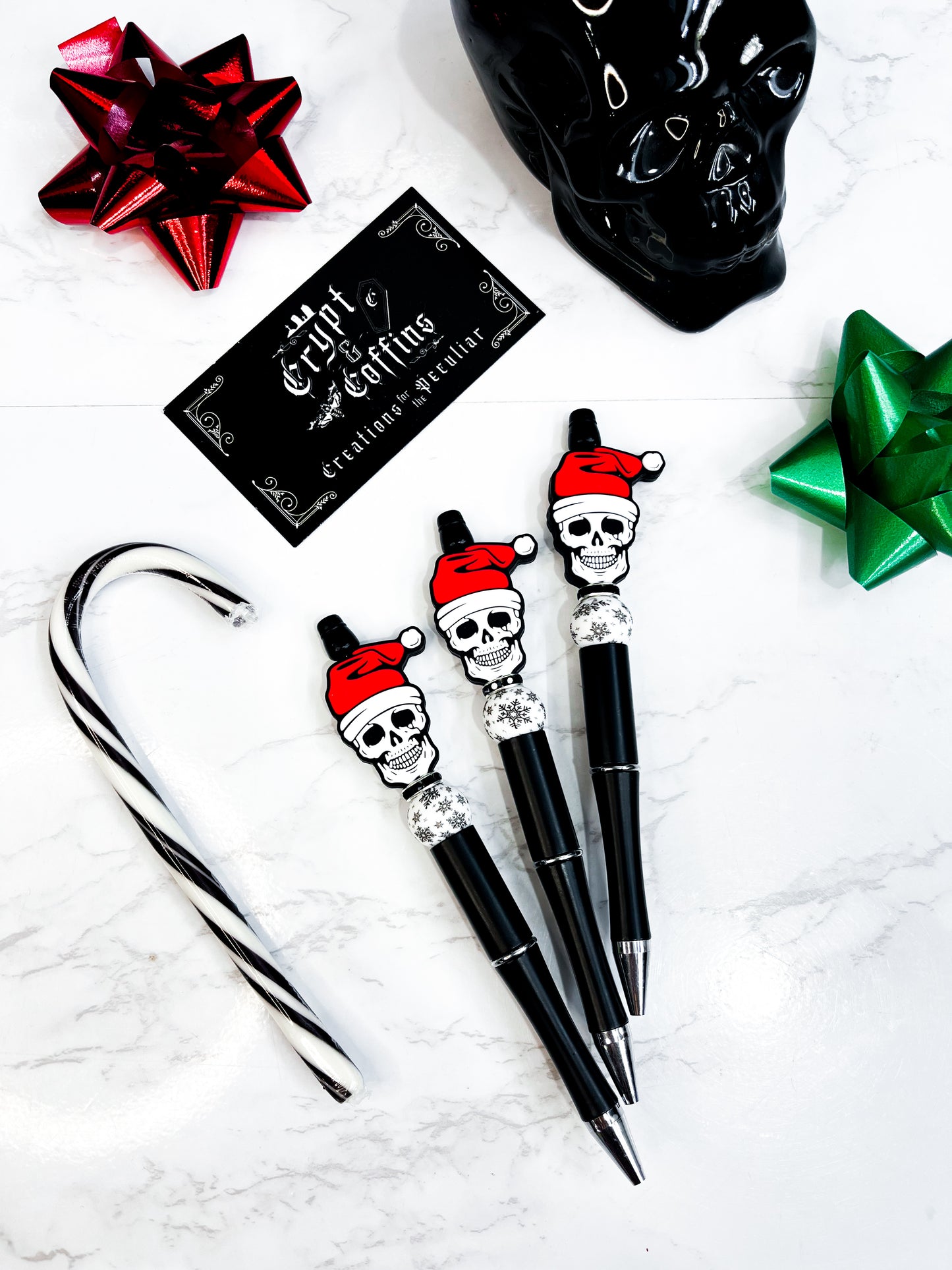 Santa Skull | Beaded Pen