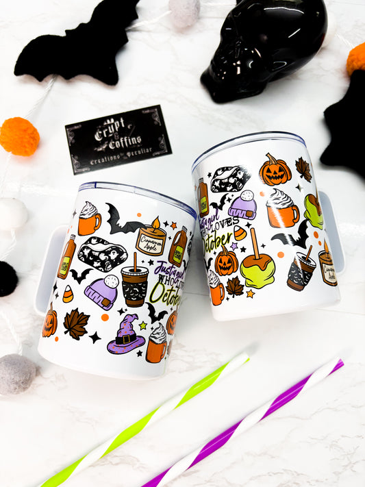 Just a girl who loves October | 12 oz. Travel Mug