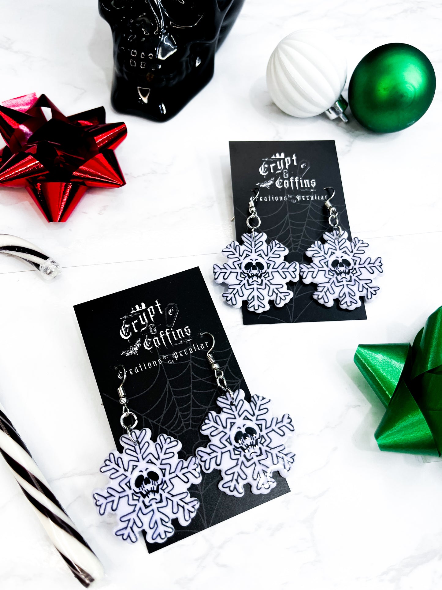 Skull-flake | Acrylic Earrings