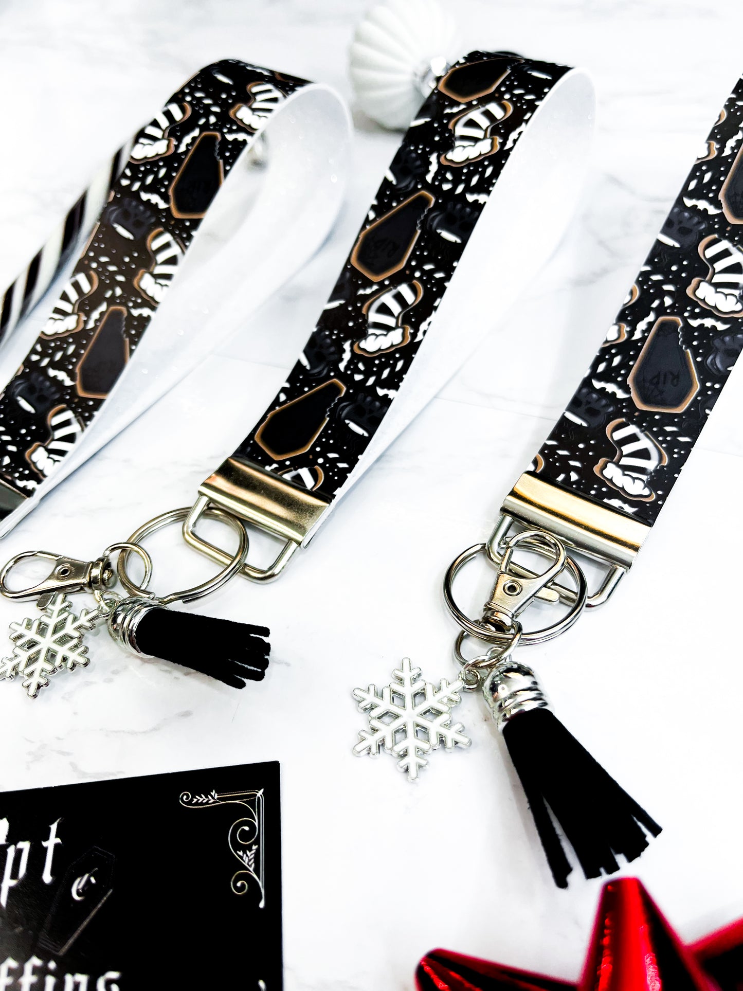 Coffin Creepmas Cookie | Faux Leather Keychain Wristlet