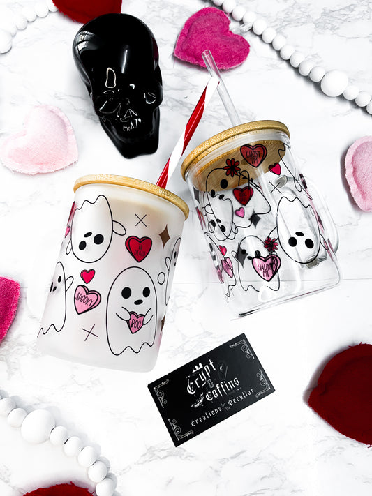 Valloween Ghosties | 15 oz. Hot + Cold Glass Mug