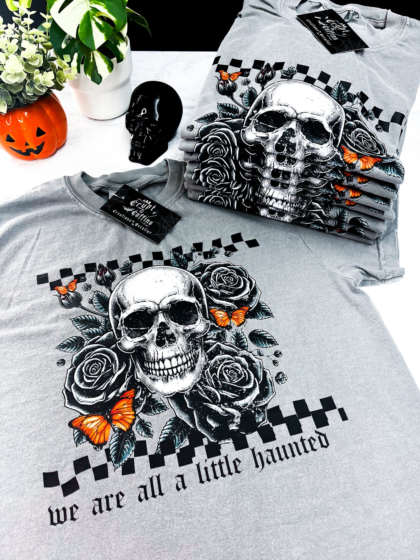 We are all a Little Haunted | Gray T-Shirt