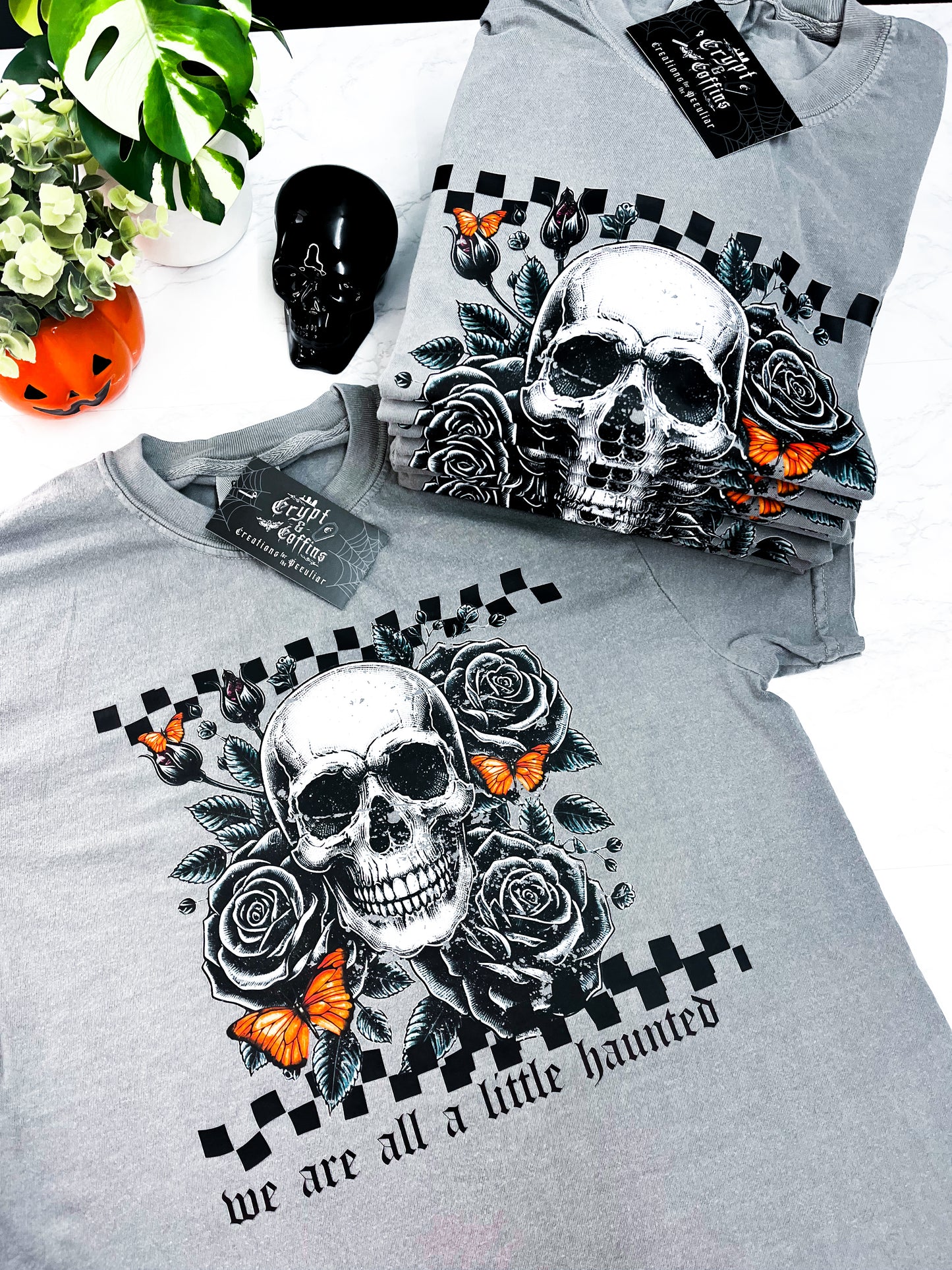 We are all a Little Haunted | Gray T-Shirt