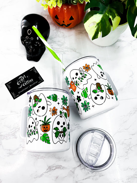 Botanical Chubby Ghosties | 12 oz. Travel Mug