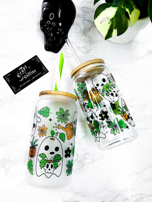 Botanical Boo | 16 oz. Hot + Cold Glass Cup