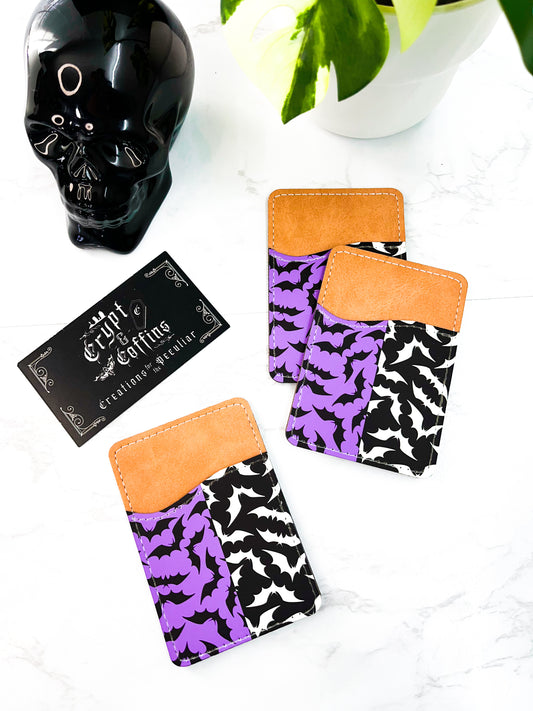 Purple + Black Inverted Bats - Phone Wallet