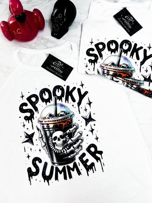 Spooky Summer | White Rocker Tank