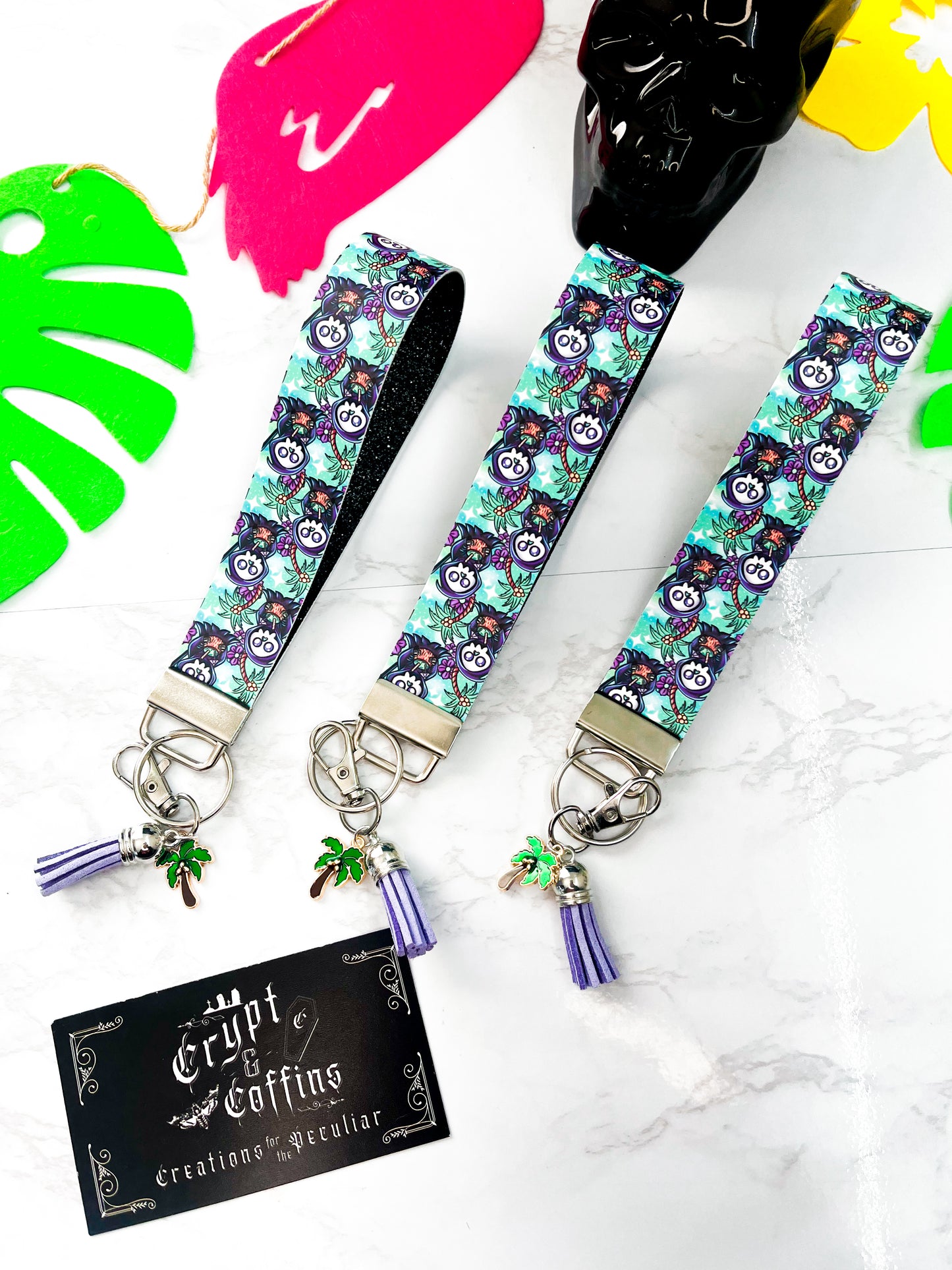 Death to Summer | Faux Leather Keychain Wristlet