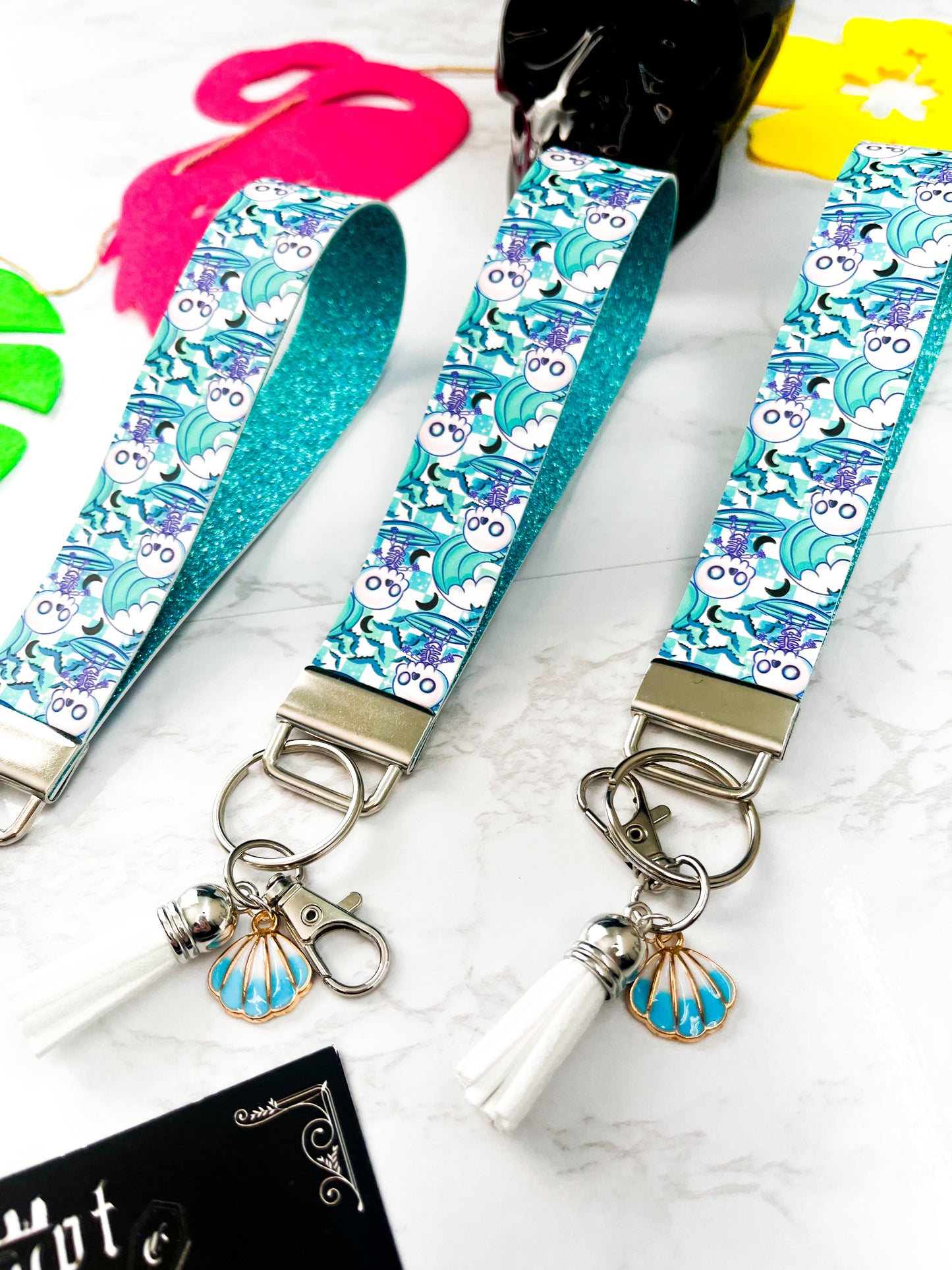 Afterlife Surfing | Faux Leather Keychain Wristlet