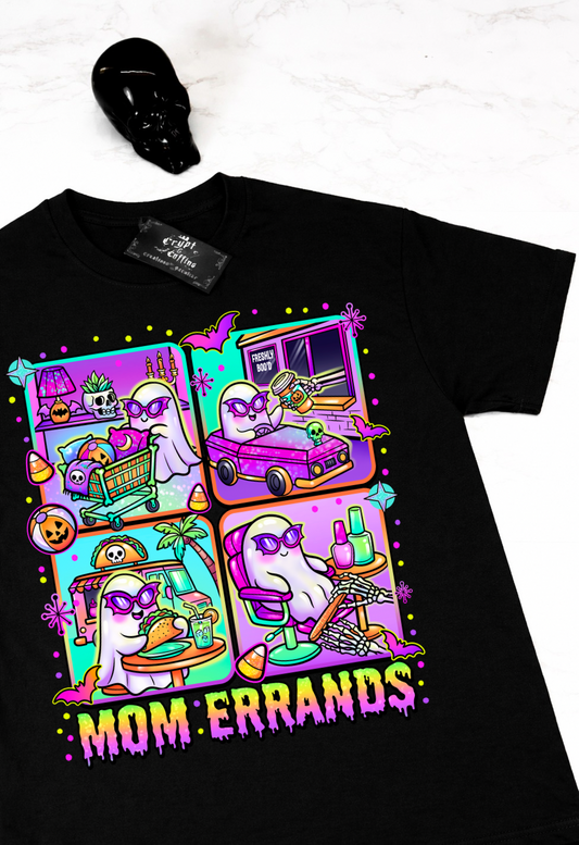 Mom Errands | Black T-Shirt