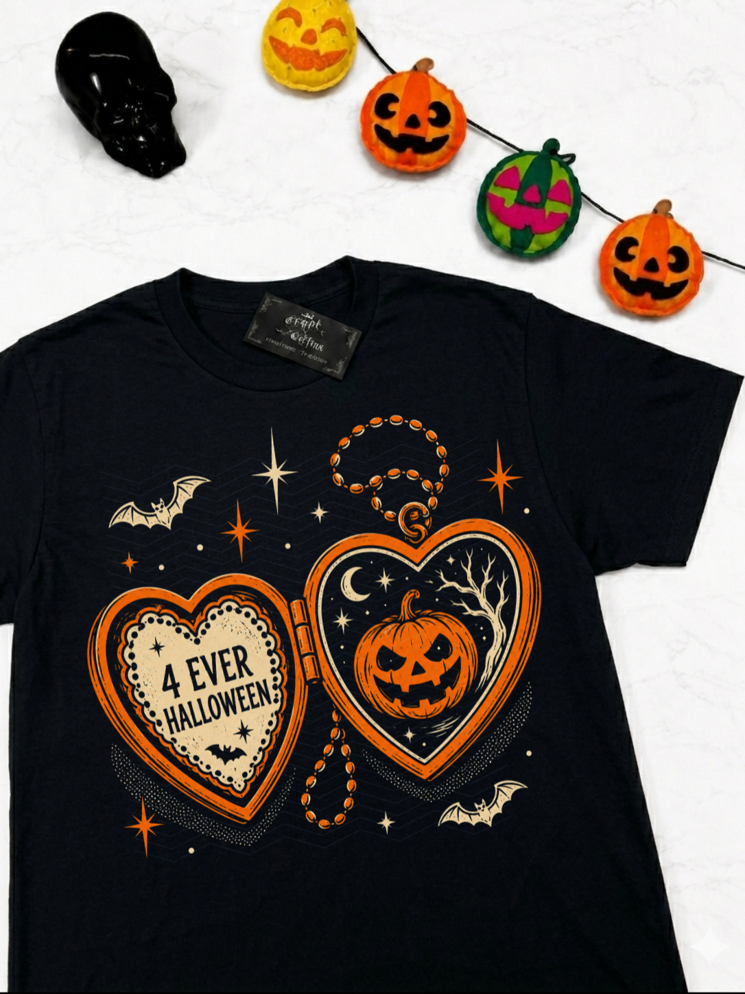 4Ever Halloween Locket | Black T-Shirt or Tank