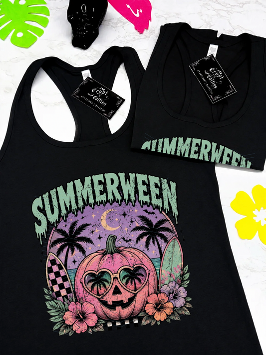 Summerween Pumpkin | Black T-Shirt or Tank