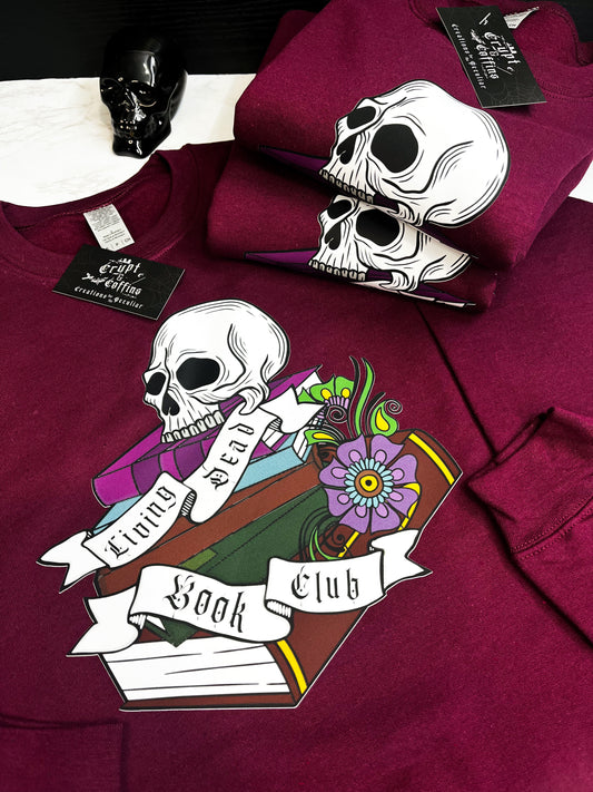 Living Dead Book Club | Maroon Crewneck Sweater