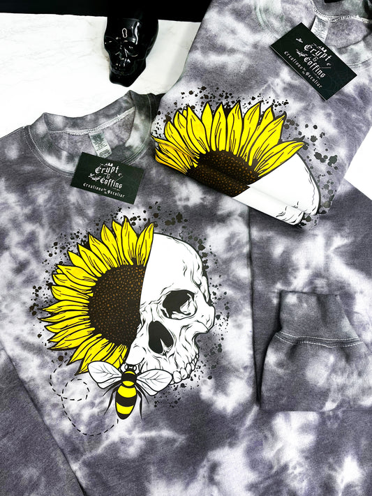 Sunflower Skellie | Tie Dye Crewneck Sweater