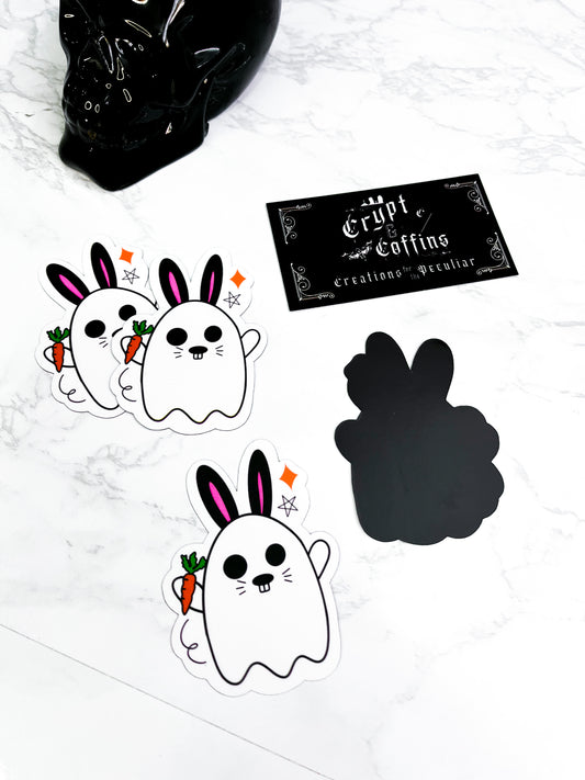 Chubby Bunny Ghostie | Refrigerator Magnet