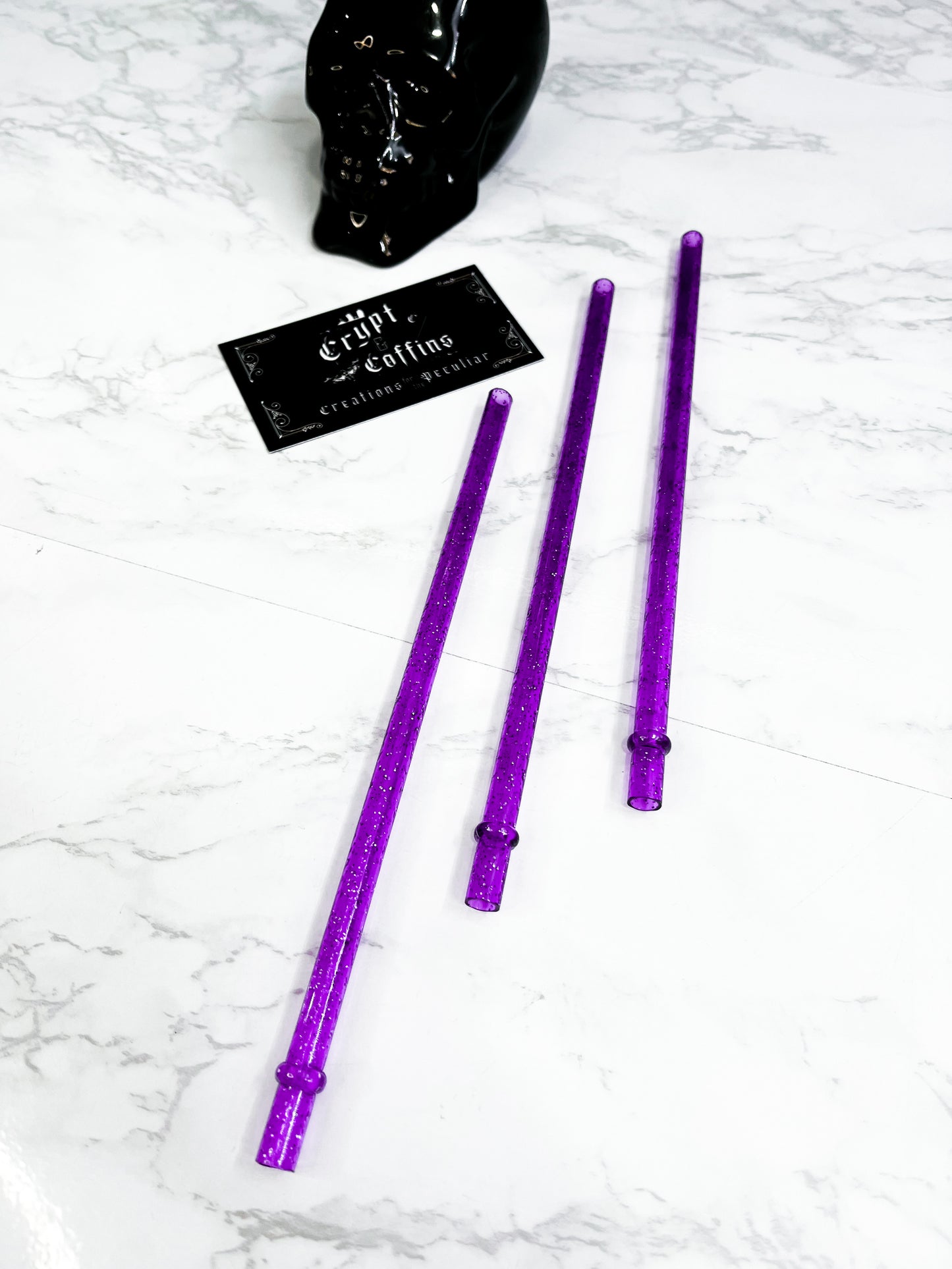 Glitter Purple | Plastic Straw