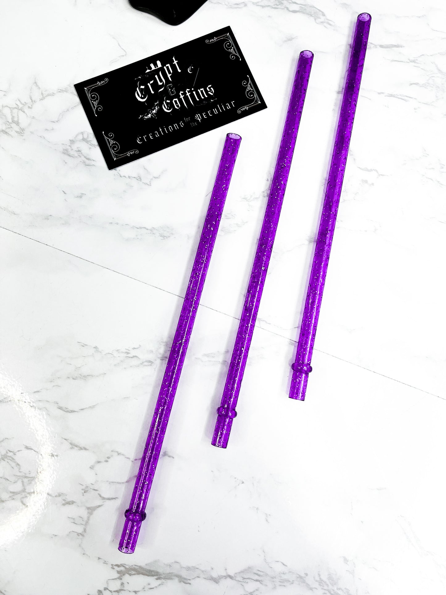 Glitter Purple | Plastic Straw