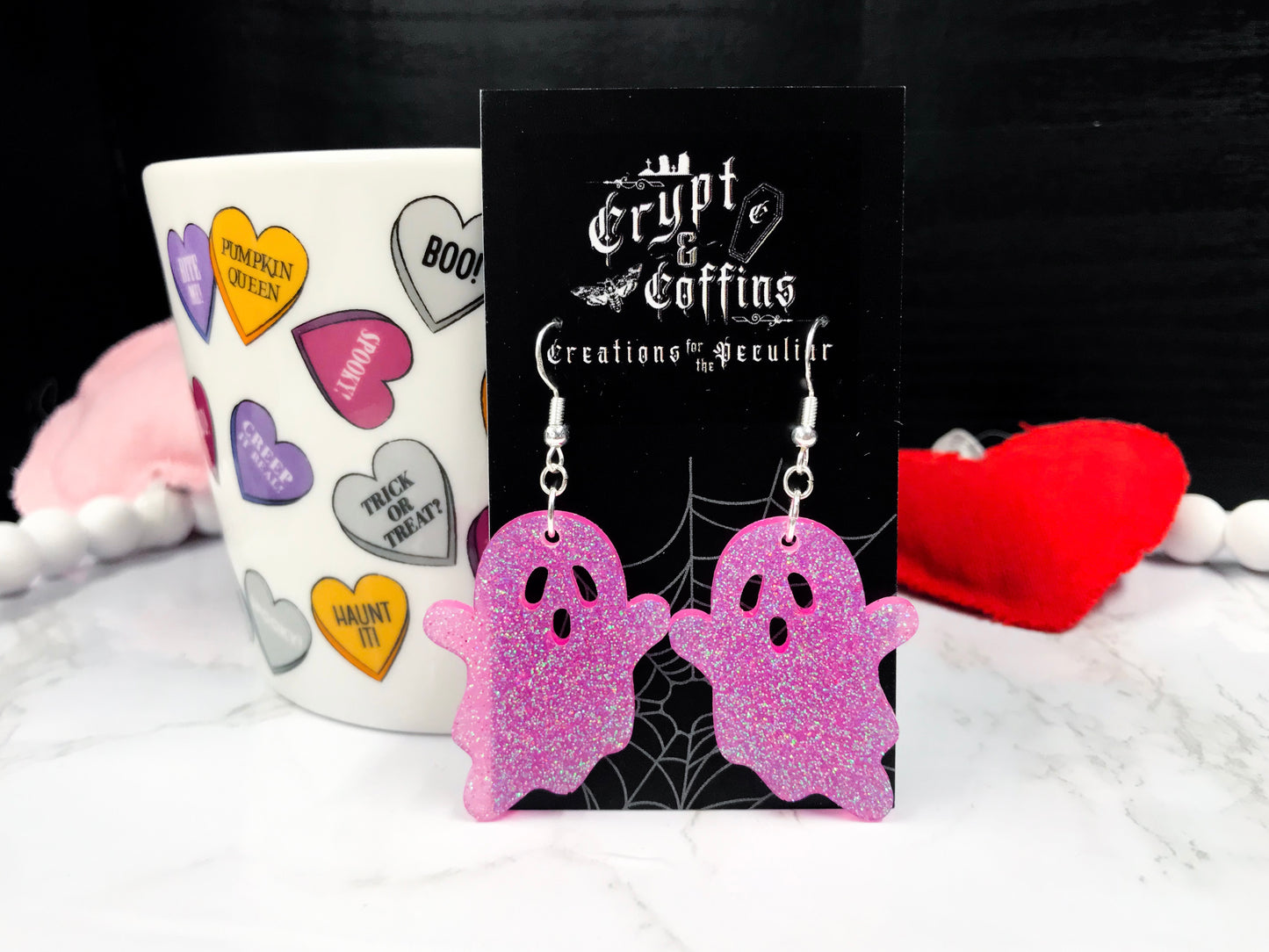 Ghosties | Spooky Valentine Earrings