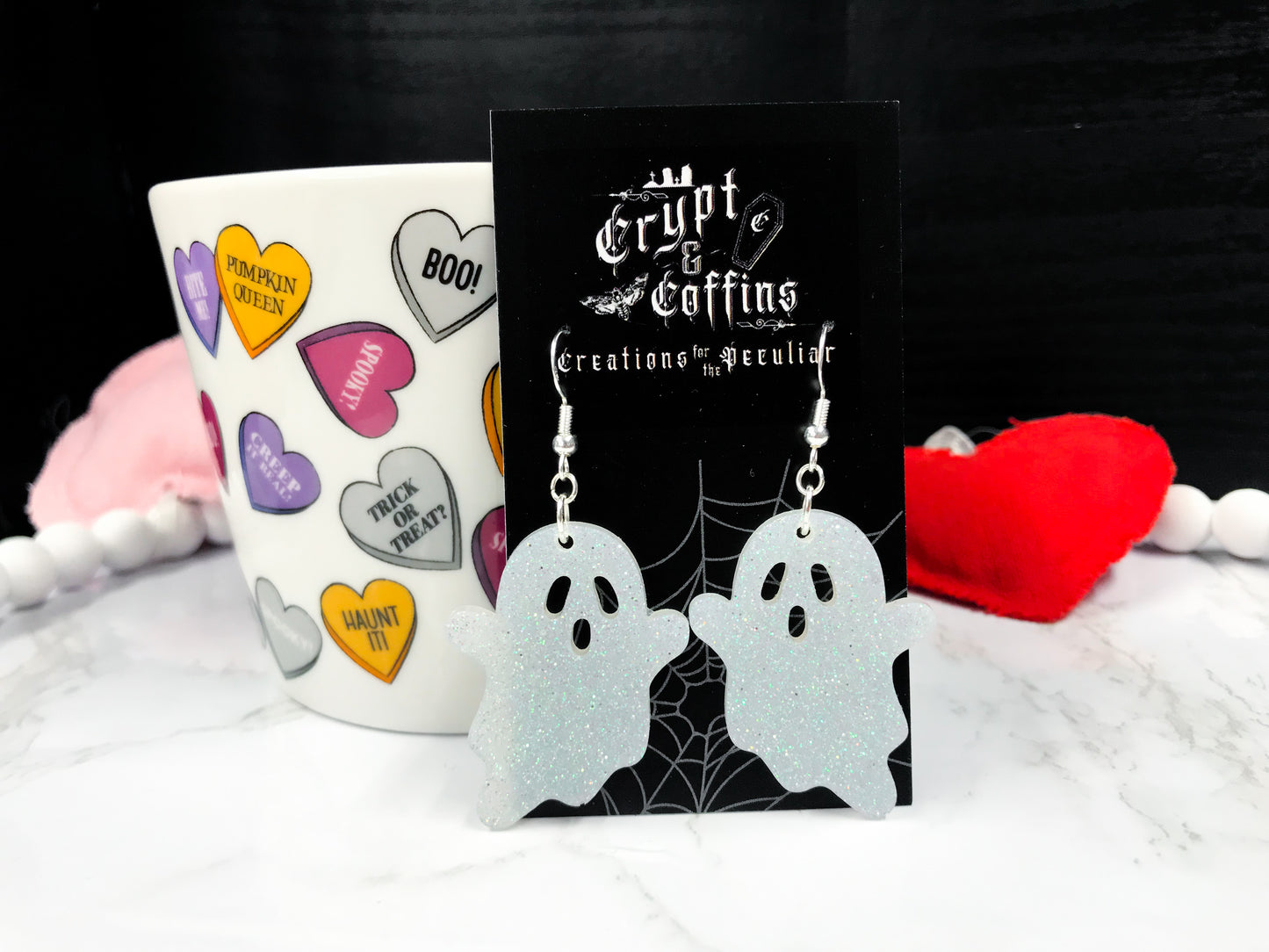 Ghosties | Spooky Valentine Earrings