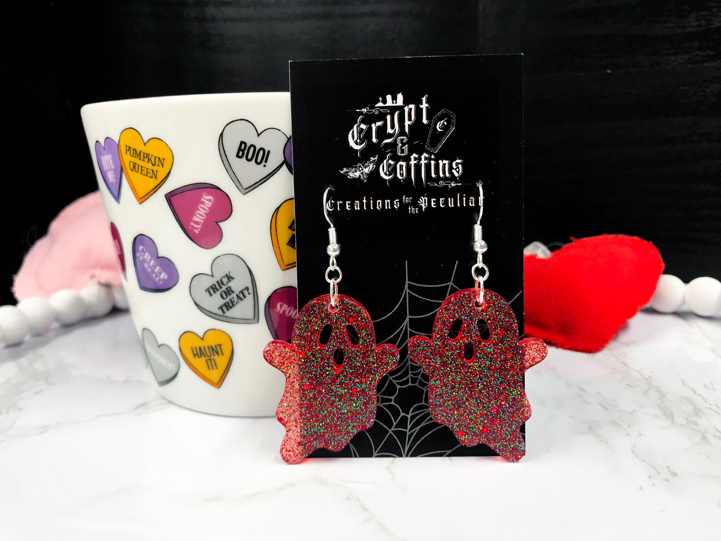 Ghosties | Spooky Valentine Earrings