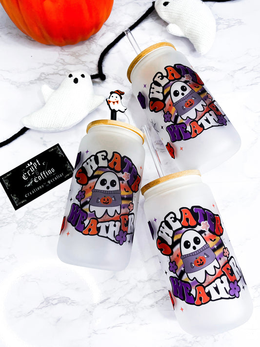 Sweater Weather | 16 oz. Hot + Cold Glass Cup