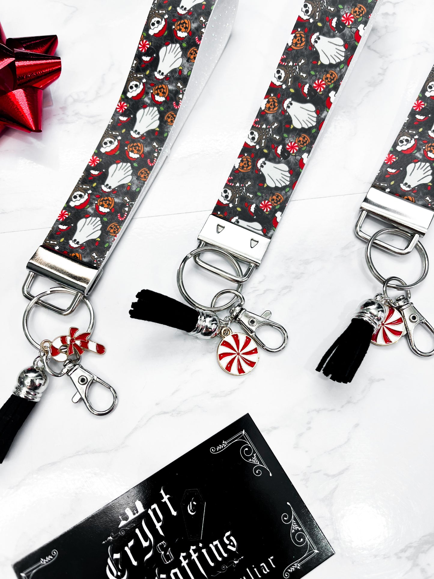 Creepmas Spirit | Faux Leather Keychain Wristlet