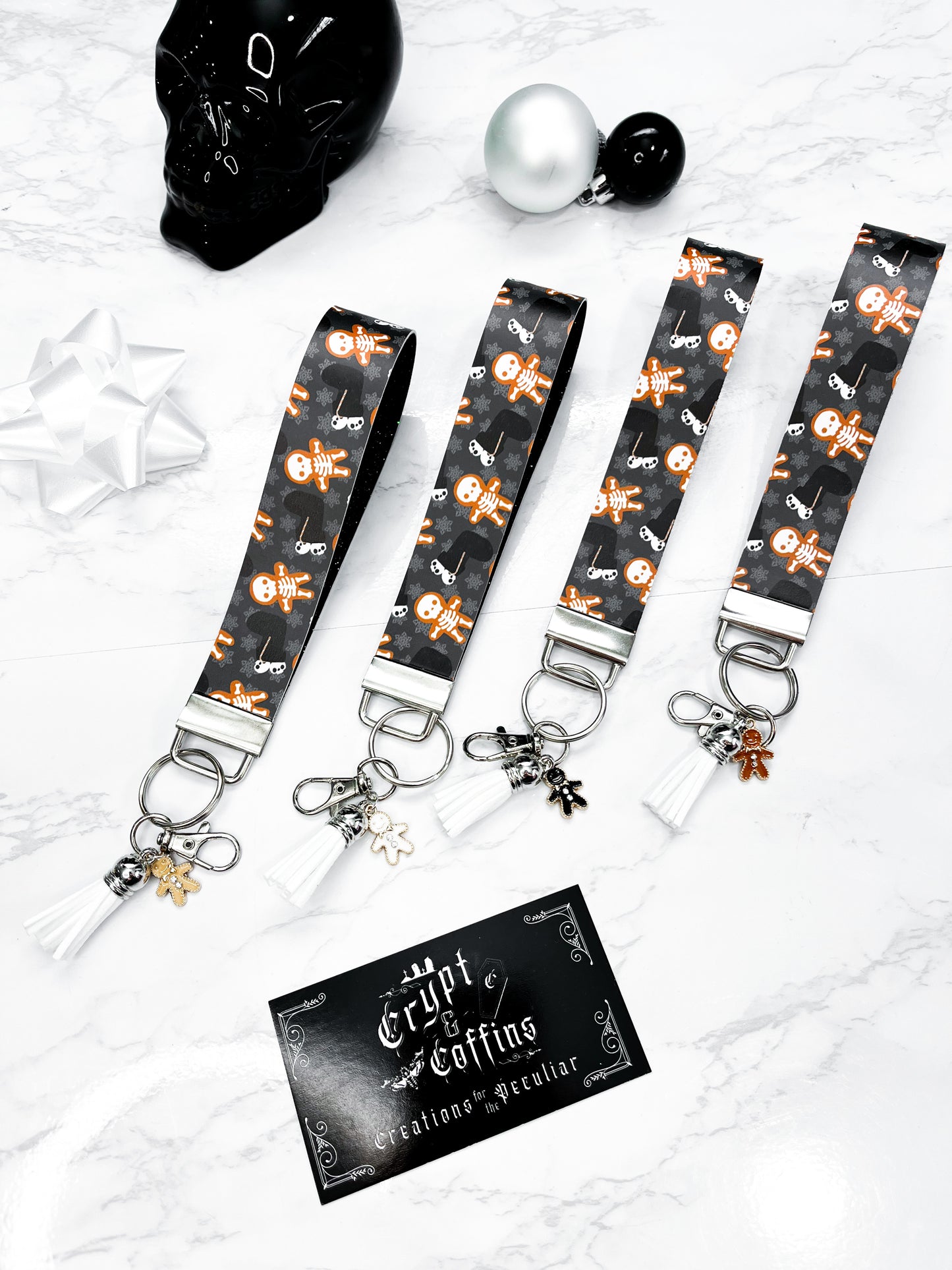 Ginger-Dead Men | Faux Leather Keychain Wristlet