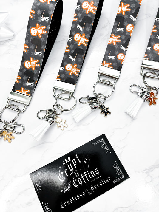 Ginger-Dead Men | Faux Leather Keychain Wristlet