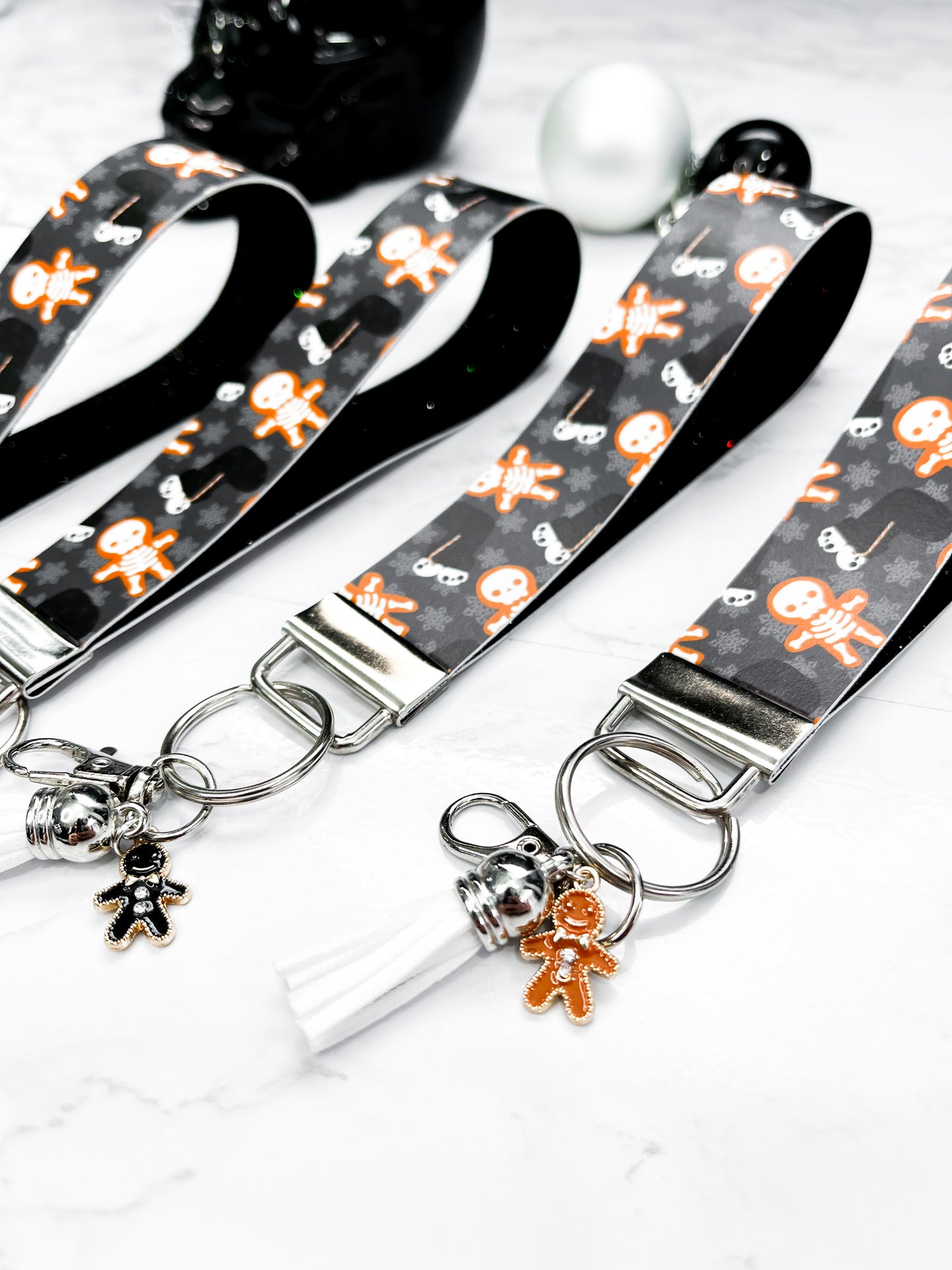 Ginger-Dead Men | Faux Leather Keychain Wristlet