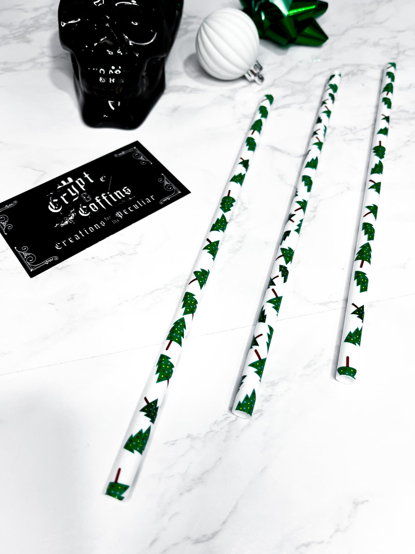 Christmas Tree Straws | Plastic Straws